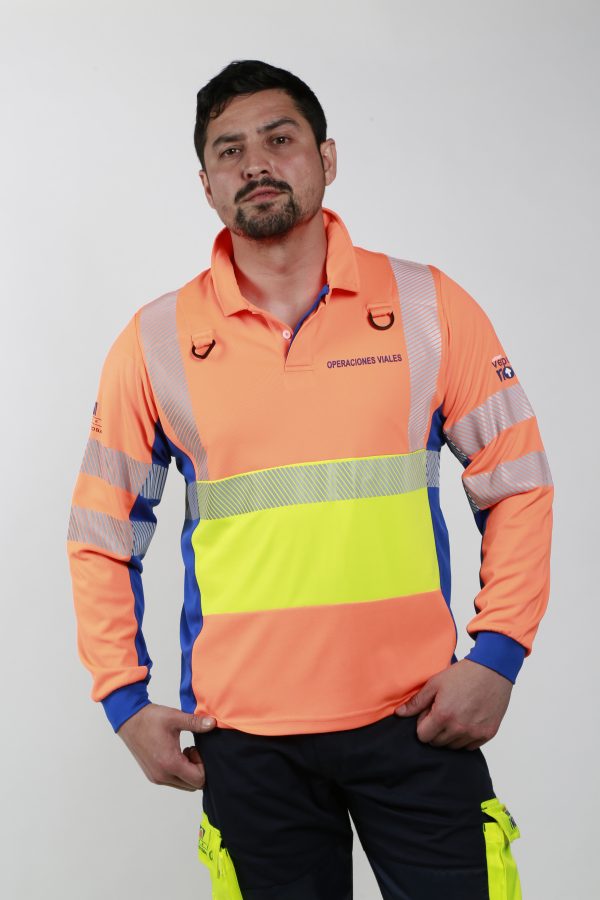 Polera Pique Manga Larga (High Visión)