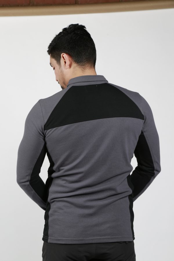 Polera Pique Manga Larga Hombre
